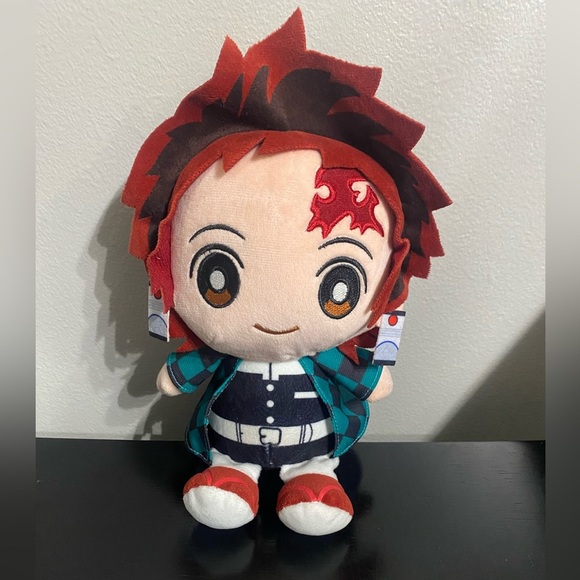 Toys Damon Slayer Tanjiro Plushie Orange/green (25)cm - Picture 1 of 10